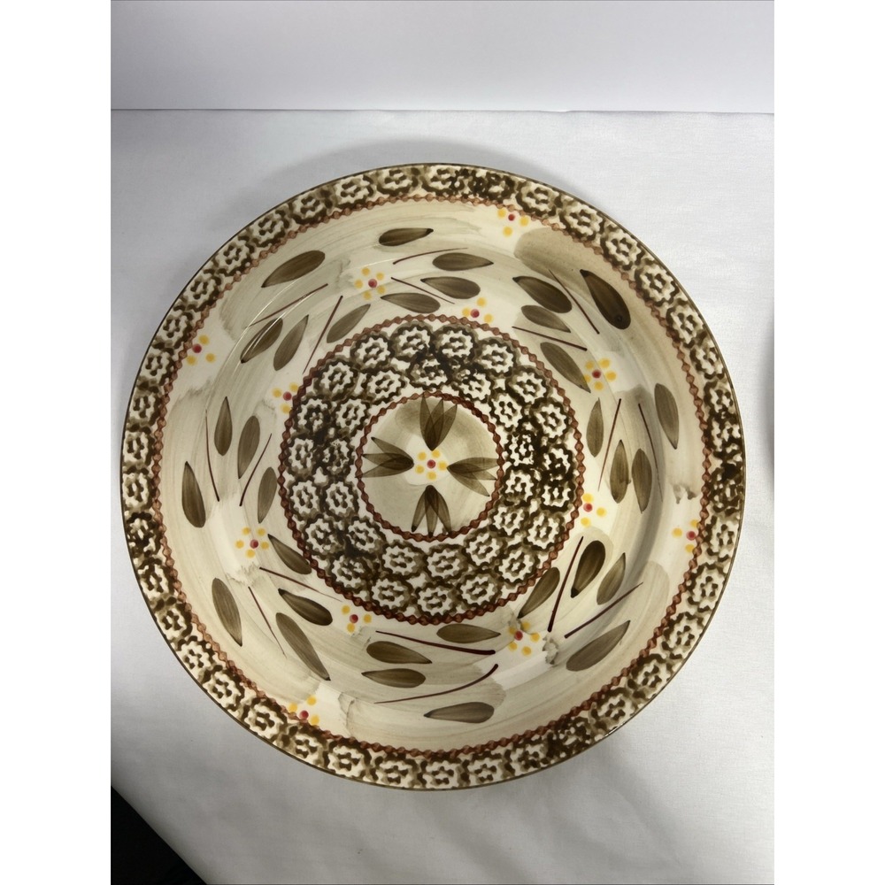 TEMP-TATIONS Old World Brown 10.5" Dinner Plates Set Of 4 Ovenware By Tara